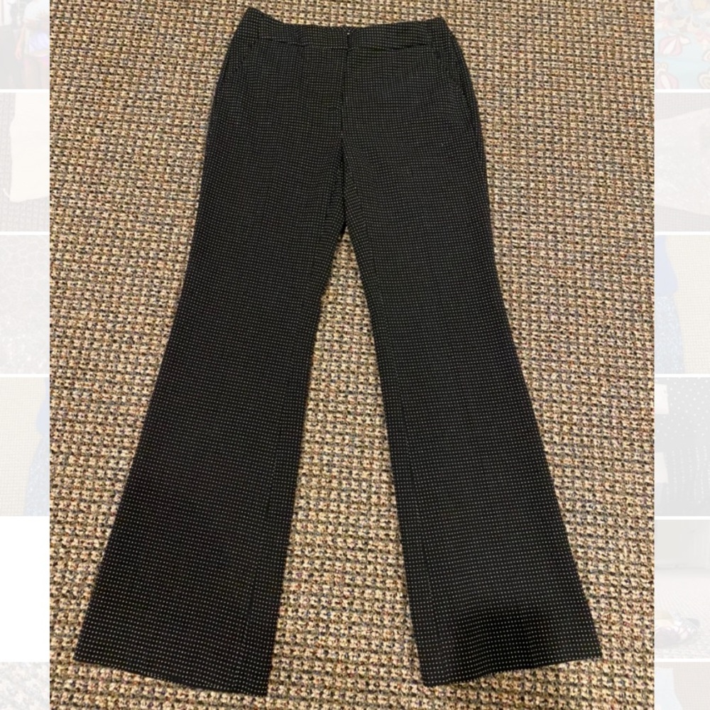 Black polka dot dress pants